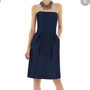 NWT Alfred Sung Dress, Style D614, Blue, Sz 8